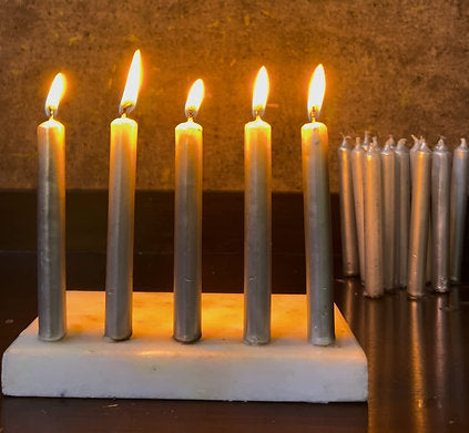 Chime Candles Set of 20 | Ritual Spell Candle | Unscented (Silver)