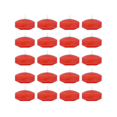 Floating Nuggets Small Candles Pack of 20 Decorative Candles (RED)