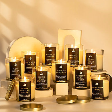 Premium Votive Jar Scented Soy Wax Candle (Lemon Grass Splendor)