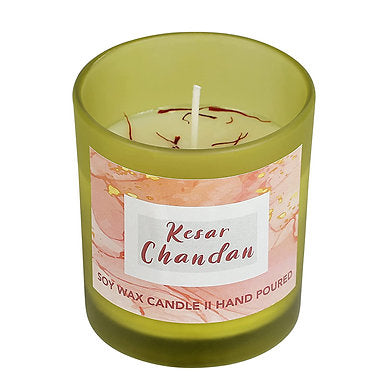 Hand Poured Soy Wax Candles | Kesar Chandan|
