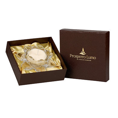 Premium Luminous Crystal Lotus Scented Candle Home Décor English Blush