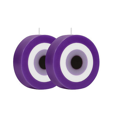 Blue Evil Eye Candle Gift Set of 2 (Evil Eye - Round Purple)