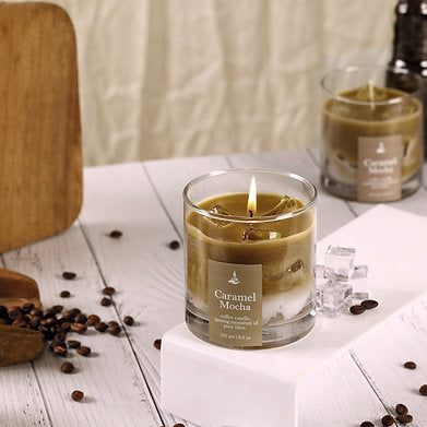 Caramel Mocha Coffee Scented Candle Paraffin Wax and Gel Wax (Caramel Mocha)