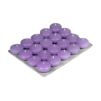 Floating Nuggets Small Candles Pack of 20 Decorative Candles (Purple)