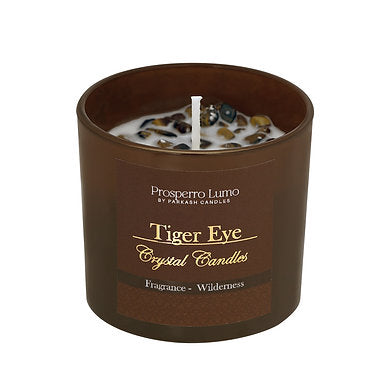 Premium Crystal Glass Soy Wax Candle Home Décor Amber Lavender (Wilderness)