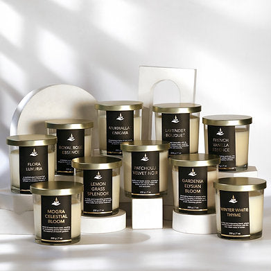 Premium Votive Jar Scented Soy Wax Candle (Gardenia Elysian Bloom)