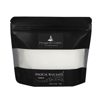 Luxury Powder Candles - Refillable Sand Wax with 20 Wicks (Vanilla)