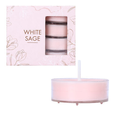 PROSPERRO LUMO By Parkash Candles Scented Soy Wax Tealight Set of 16 White Sage