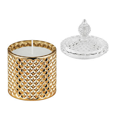 Golden Wood Crystal jar Candle | Scented