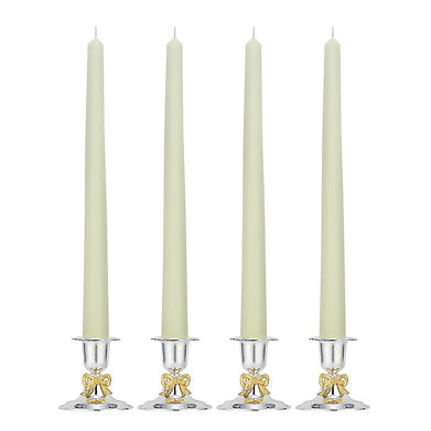 Unscented Dripless Taper Candles Set of 4 Paraffin Wax (Ivory)