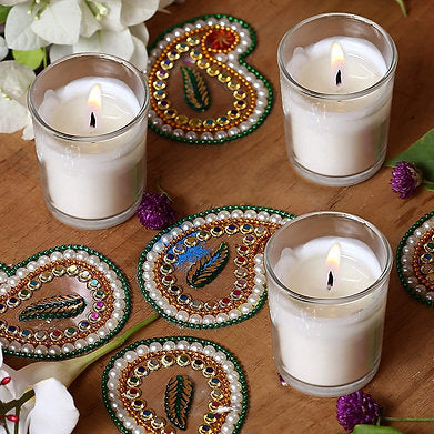 Votive Glass Candles, Pack of 6 (Unscented)