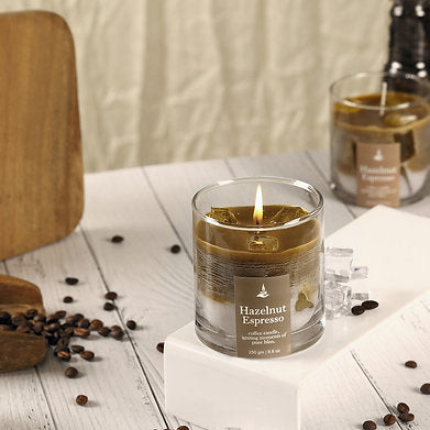 Caramel Mocha Coffee Scented Candle Paraffin Wax and Gel Wax (Hazelnut Espresso)
