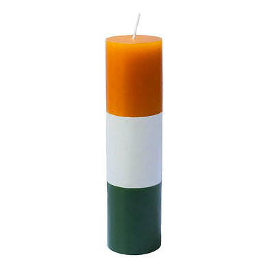 Trio Colour Candle , Unscented (Tricolor Pillar)