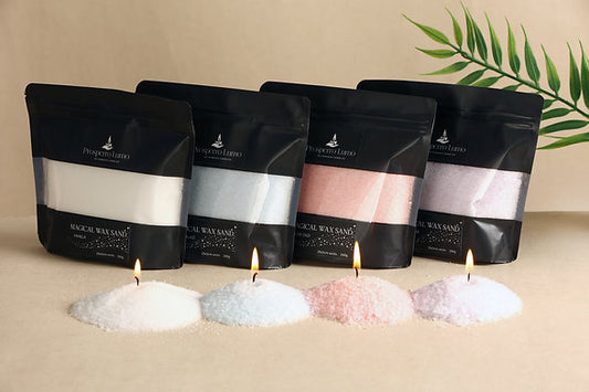 Luxury Powder Candles - Refillable Sand Wax with 20 Wicks (Lavender)