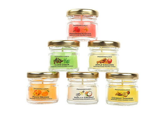 Scented Wax Mini Jar Candles (Set of 6)