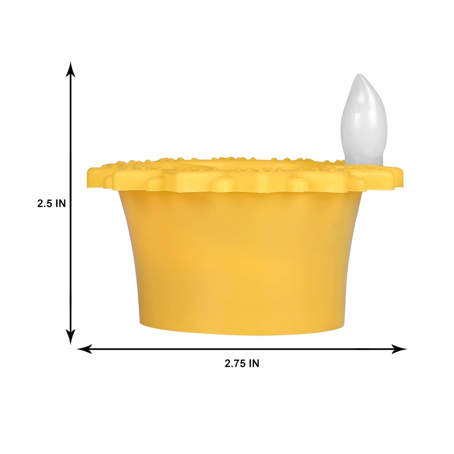 Prosperro Lumo by Parkash Candles Water Sensor Mantra Candle Diya || Acrylic Flameless & Smokeless Decorative Diya || 2 in 1 Function LD Diya with Mantra Chanting || Perfect for Gift, Diwali (Yellow)