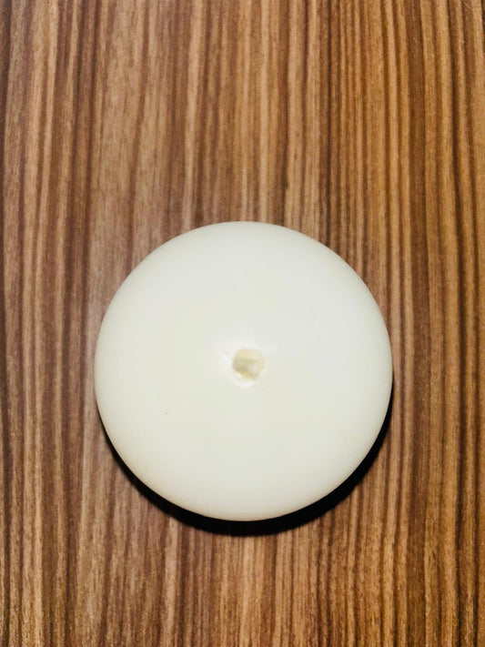 Round-Shaped Sphere Ball Candles (3x3 Inch) || Home Decoration Handmade Candles Desk Sculpture Decoration for House || Bedroom || Living Room (White)