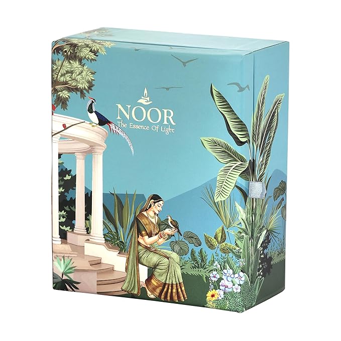 Noor Luxury Scented Candle Gift Set – Soy Wax Jar Candles with Floral ...