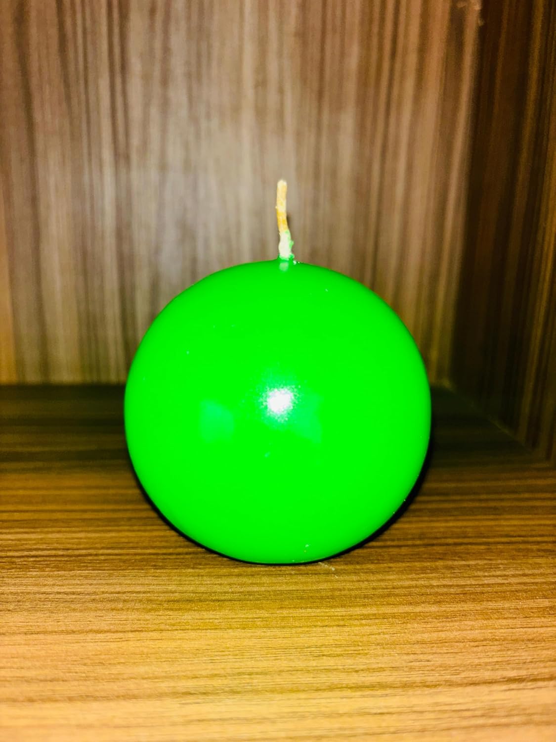 PROSPERRO LUMO by Parkash Candles (3x3 Inch) Round-Shaped Sphere Ball Candles || Home Decoration Handmade Candles Desk Sculpture Decoration for House || Bedroom || Living Room (Green)