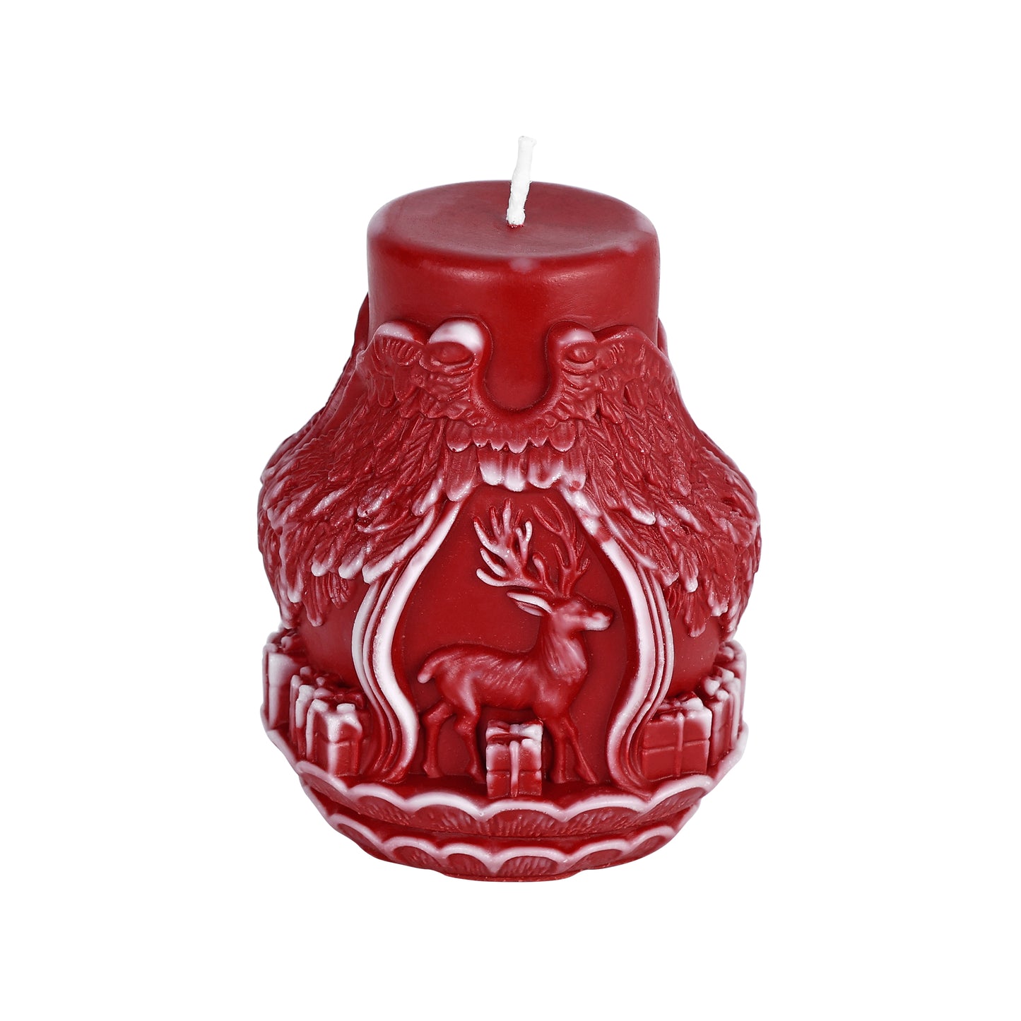 Christmas Tree Candle (Green & White with Bell) || Evergreen Holiday Bell || Gingerbread Candle