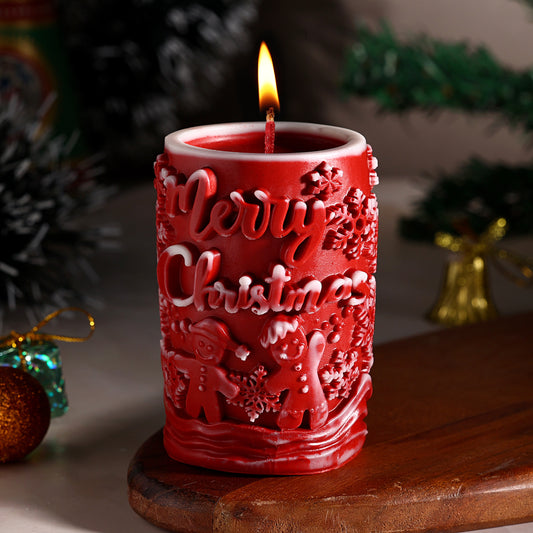 Christmas Tree Candle || Frosted Pine || Snowy Evergreen Holiday Candle