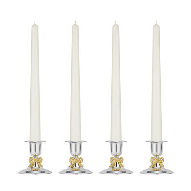 Unscented Dripless Taper Candles 10 Inch x 0.75 Inch Ram Mandir Candle White