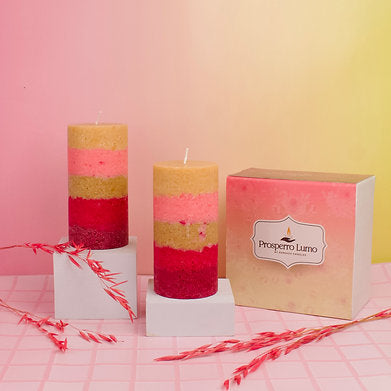 Parkash Candles Galaxy Midnight Blue Citrus Pillar Scented Candles