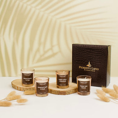 Parkash Candles Premium Glass Scented Candles || Paraffin Wax || Set of 4