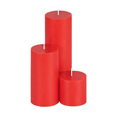 Unscented Pillar Candles Set of 3 || 2x2, 2x4, 2x6 Inches ||