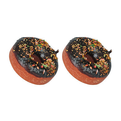 Unscented Donuts Candle for Home Decor Paraffin Wax (Chocolate - Brown)