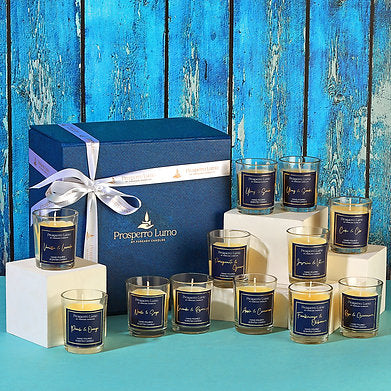 Parkash Candles Luxury Glass Scented Candles || Paraffin Wax || Set of 12