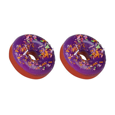 Unscented Donuts Candle for Home Decor Paraffin Wax (Sweet Potato - Purple)