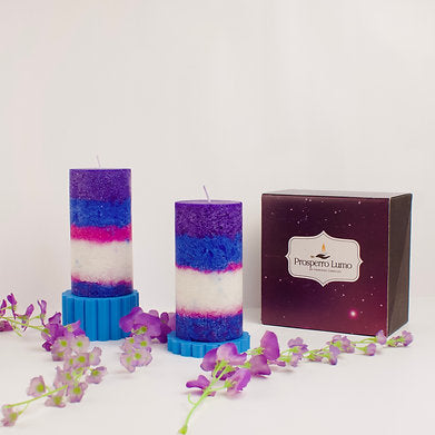 Parkash Candles Winter White Thyme Designer Pillar Scented Candles