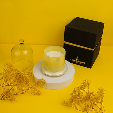 Parkash Candles Sandalwood Scented Cream Bell Jar Candle