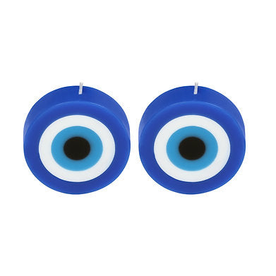 Blue Evil Eye Candle Gift Nazar Set of 2 (Evil Eye - Round)