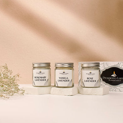 Parkash Candles Silver Scented Candles Gifts Set, 3 Pcs || Paraffin Wax