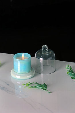 Parkash Candles Glaide Fragrance Aqua Blue Bell Jar Candle || With Gift Box