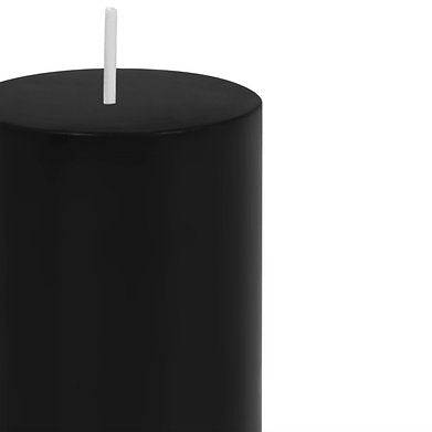 Unscented Pillar Candles Set of 3 || 2x2, 2x4, 2x6 Inches Black
