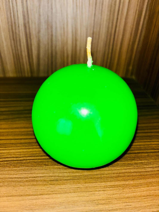 PROSPERRO LUMO by Parkash Candles (3x3 Inch) Round-Shaped Sphere Ball Candles || Home Decoration Handmade Candles Desk Sculpture Decoration for House || Bedroom || Living Room (Green)