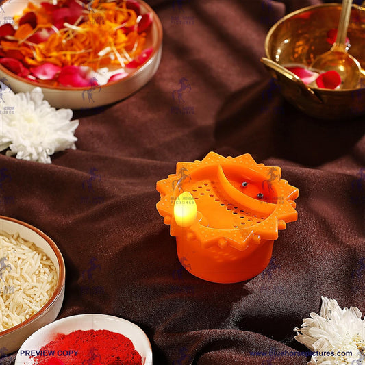 Prosperro Lumo by Parkash Candles Water Sensor Mantra Diya || Acrylic Flameless & Smokeless Candles Decorative Candle Diya || 2 in 1 Function LD Diya with Mantra Chanting || Perfect for Gift, Diwali