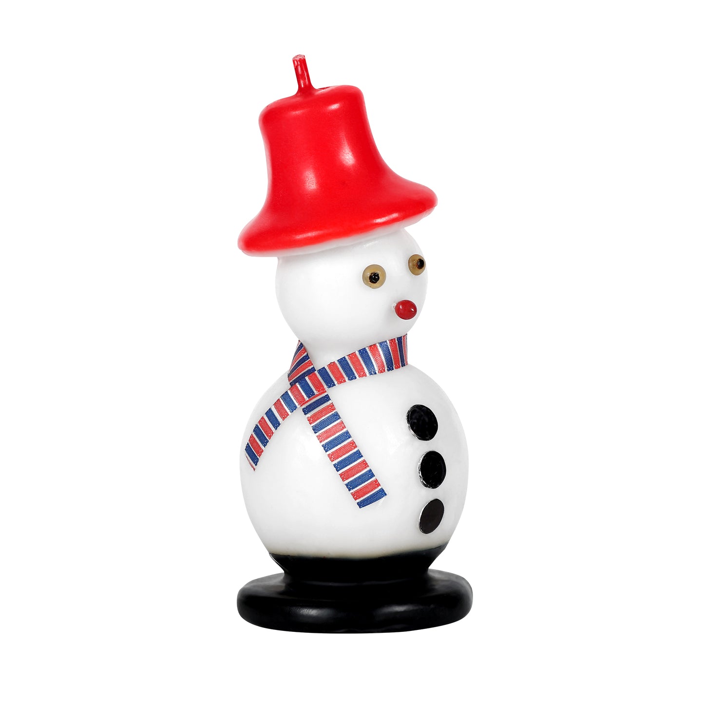Snowman with Red Top Hat & Striped Scarf Scented Decorative Candle