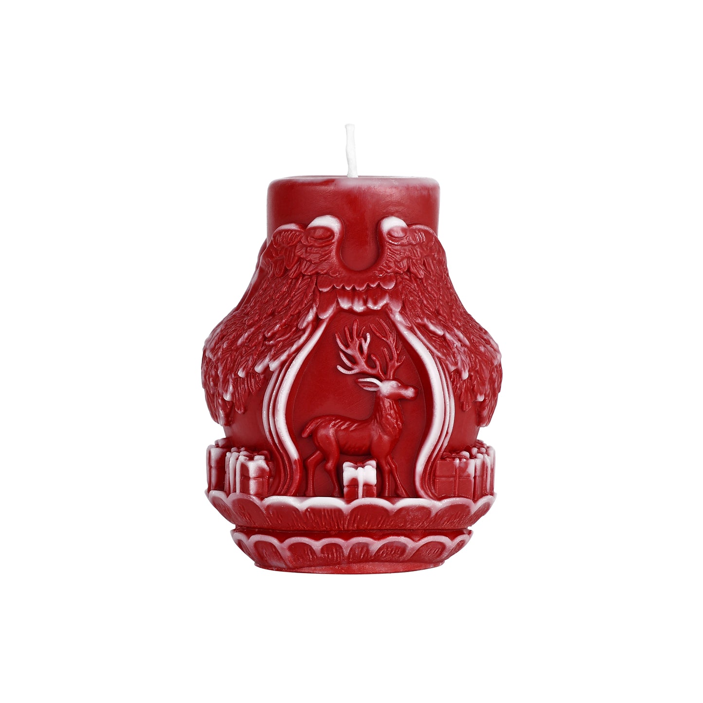 Christmas Tree Candle (Green & White with Bell) || Evergreen Holiday Bell || Gingerbread Candle