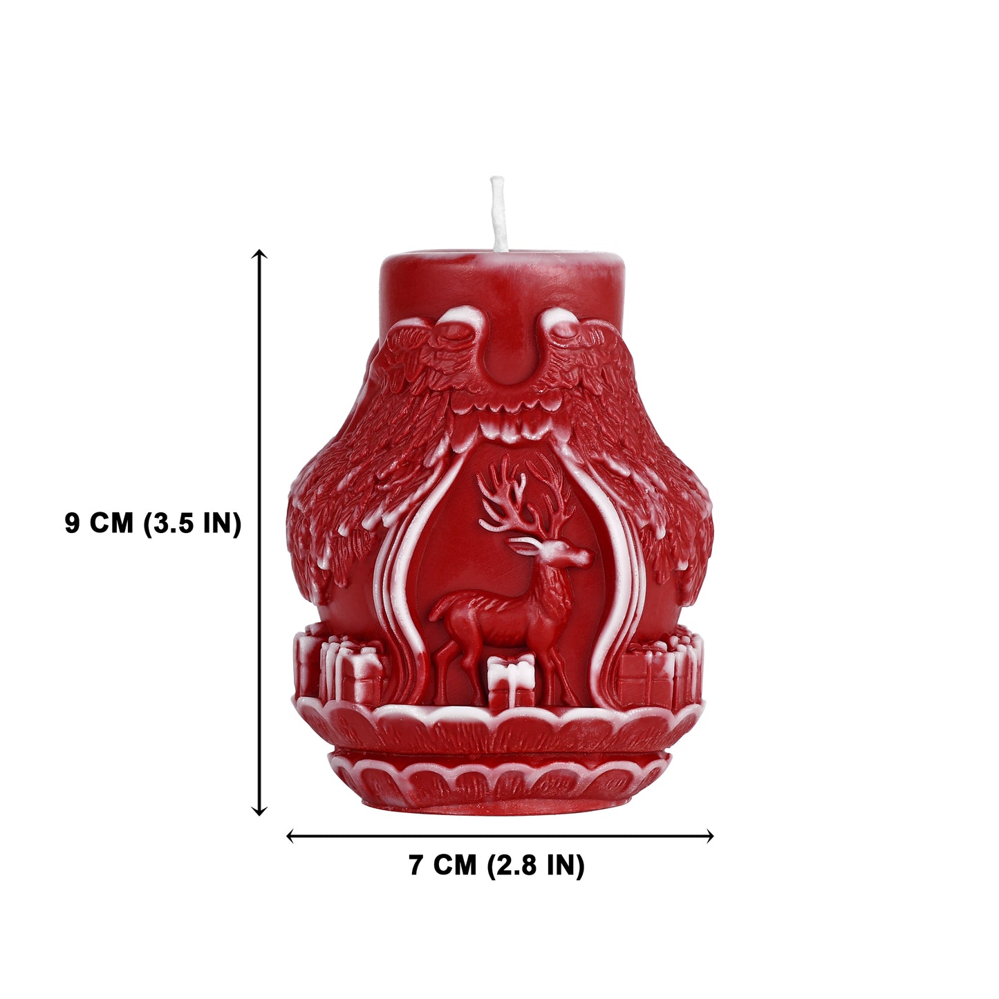 Christmas Tree Candle (Green & White with Bell) || Evergreen Holiday Bell || Gingerbread Candle