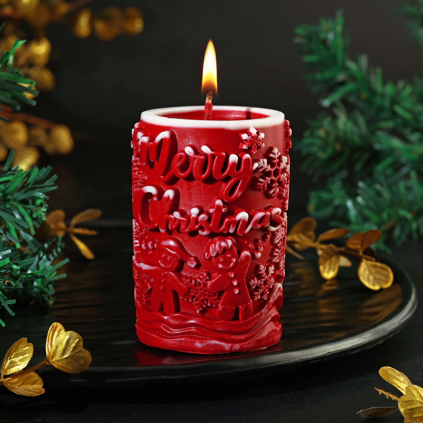 Christmas Tree Candle || Frosted Pine  || Snowy Evergreen Holiday Candle