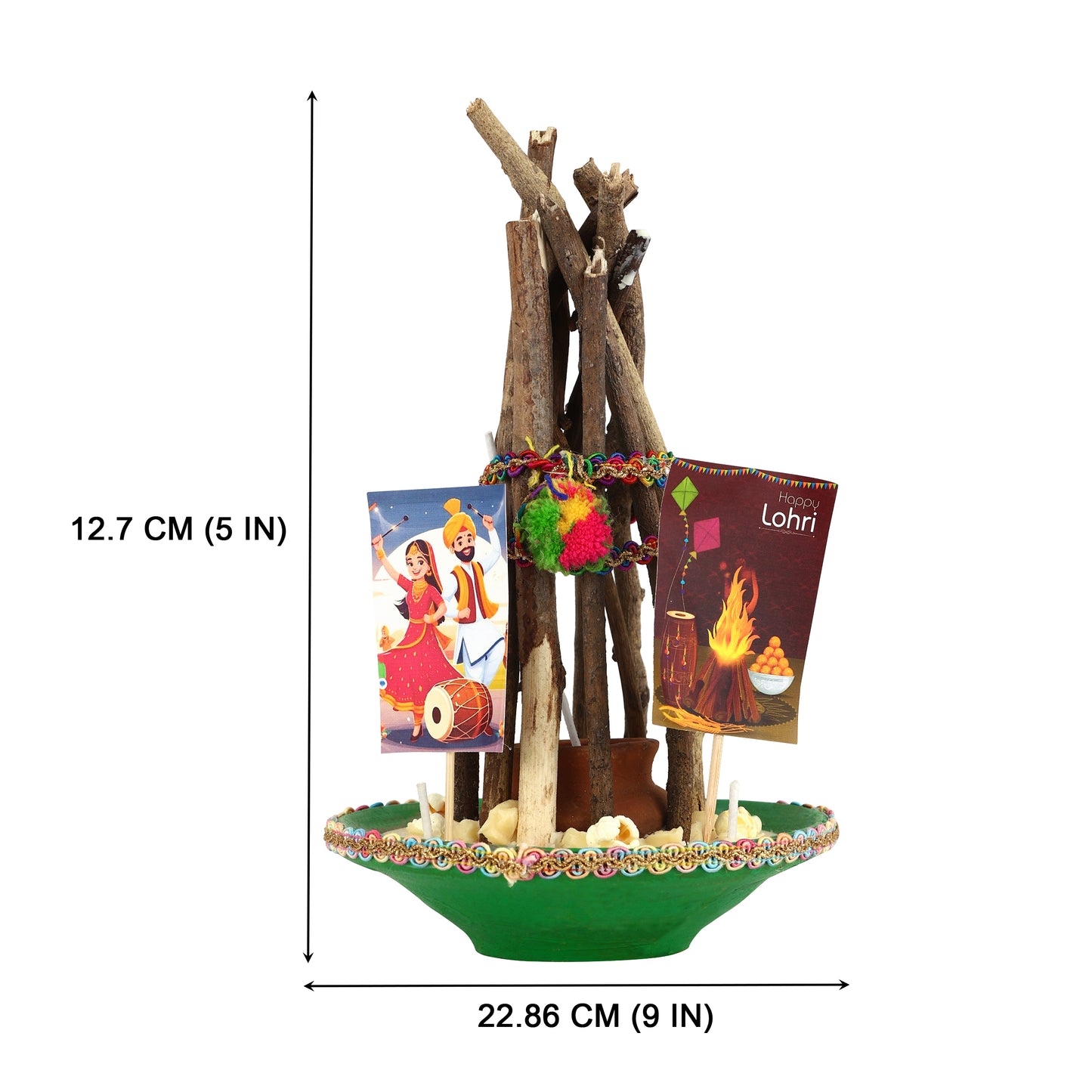 Lohri Bonfire Miniature Décor Centerpiece || Handcrafted Lohri bonfire miniature