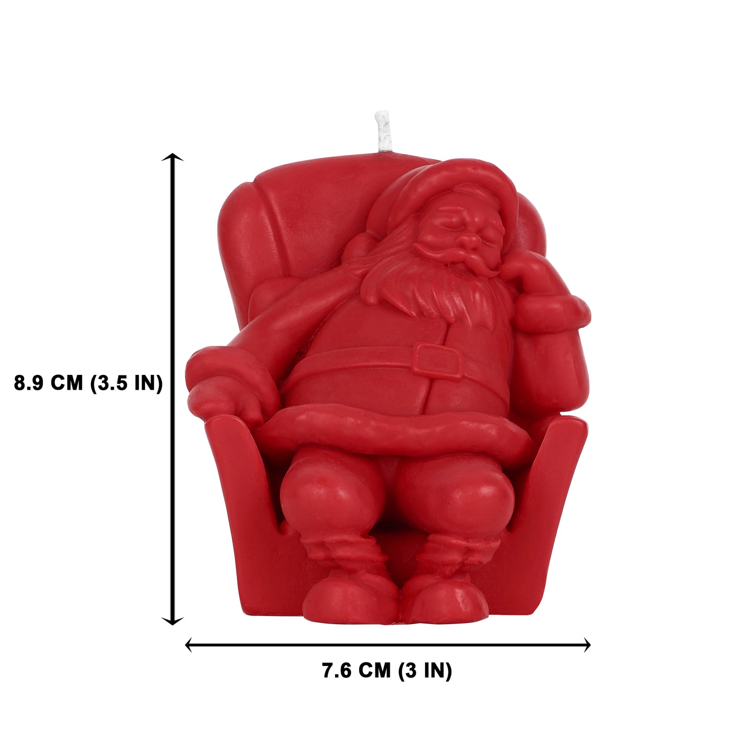 Santa Napping Candle || Sleeping Santa in Armchair || Santa Claus Sofa Candle
