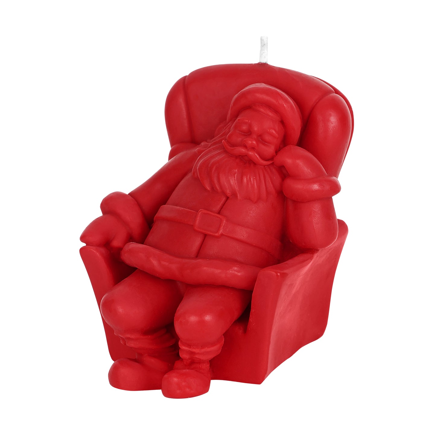 Santa Napping Candle || Sleeping Santa in Armchair || Santa Claus Sofa Candle