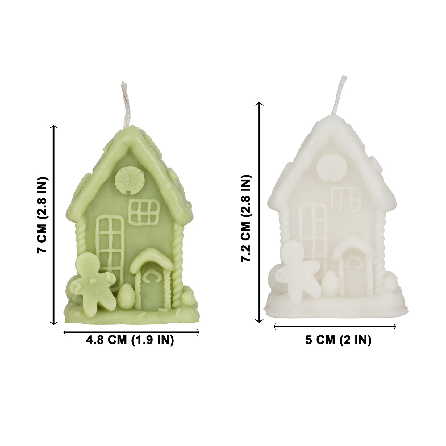 Christmas Mini Gingerbread Cottage House Candle || Scented Decorative Candle